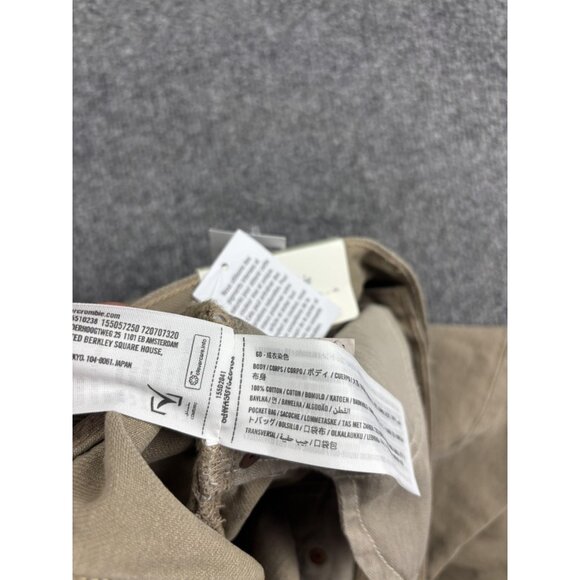 Abercrombie & Fitch Jeans Womens 32 Long Khaki Mid Rise Barrel Wide Leg - Picture 9 of 9